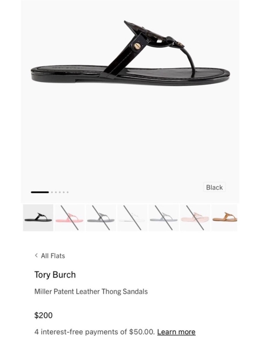 Tory Burch MILLER Black Patent Leather Sandal, sz 11 - Picture 15 of 15